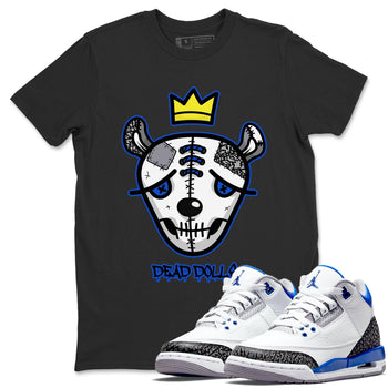 Jordan 3 Racer Blue Sneaker Match Tees Dead Dolls Face Sneaker Tees Jordan 3 Racer Blue Sneaker Release Tees Unisex Shirts