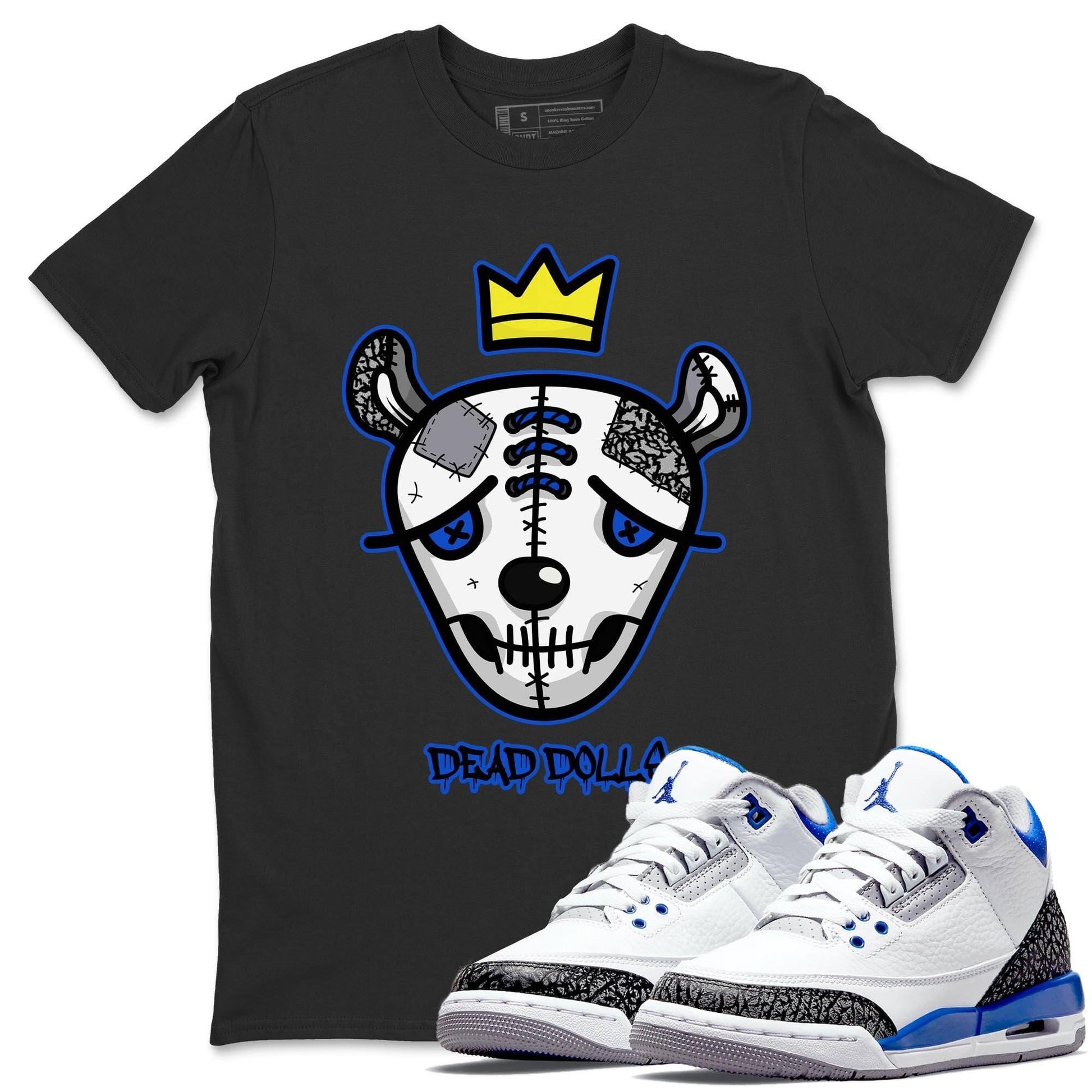 Jordan 3 Racer Blue Sneaker Match Tees Dead Dolls Face Sneaker Tees Jordan 3 Racer Blue Sneaker Release Tees Unisex Shirts