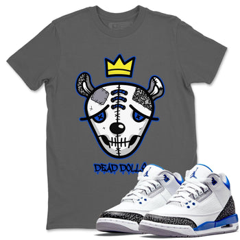 Jordan 3 Racer Blue Sneaker Match Tees Dead Dolls Face Sneaker Tees Jordan 3 Racer Blue Sneaker Release Tees Unisex Shirts