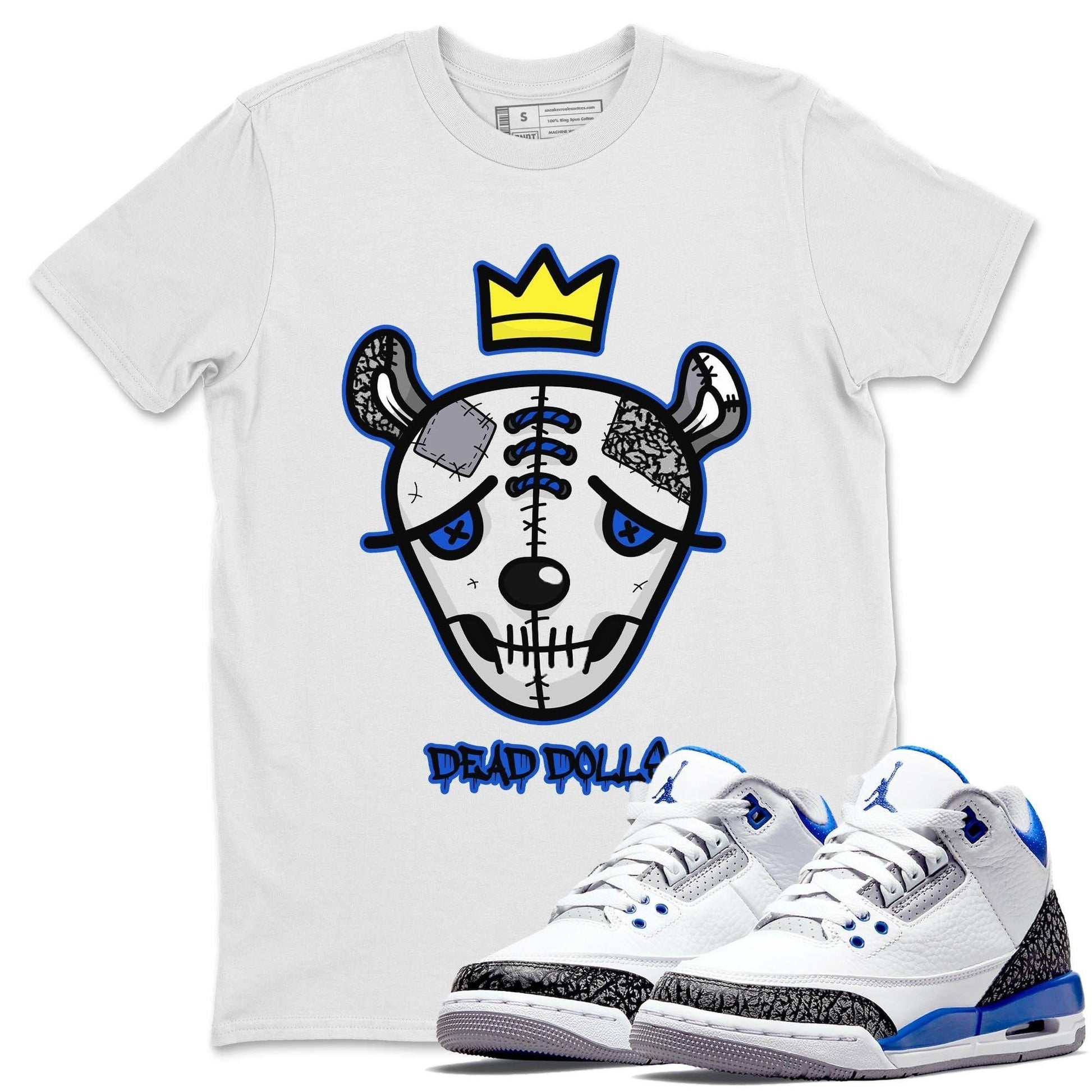 Jordan 3 Racer Blue Sneaker Match Tees Dead Dolls Face Sneaker Tees Jordan 3 Racer Blue Sneaker Release Tees Unisex Shirts