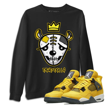 Jordan 4 Lightning Sneaker Match Tees Dead Dolls Face Sneaker Tees Jordan 4 Lightning Sneaker Release Tees Unisex Shirts