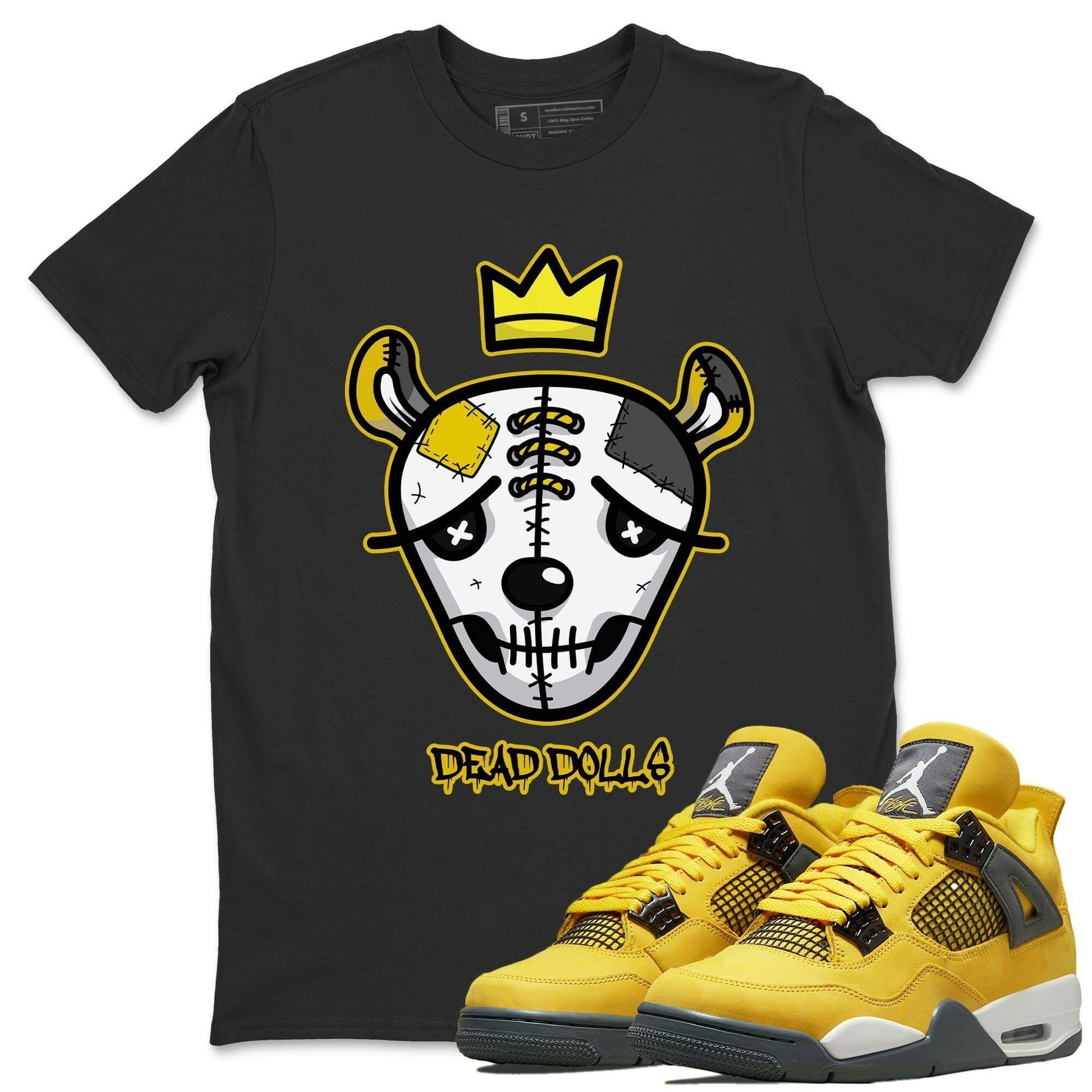 Jordan 4 Lightning Sneaker Match Tees Dead Dolls Face Sneaker Tees Jordan 4 Lightning Sneaker Release Tees Unisex Shirts
