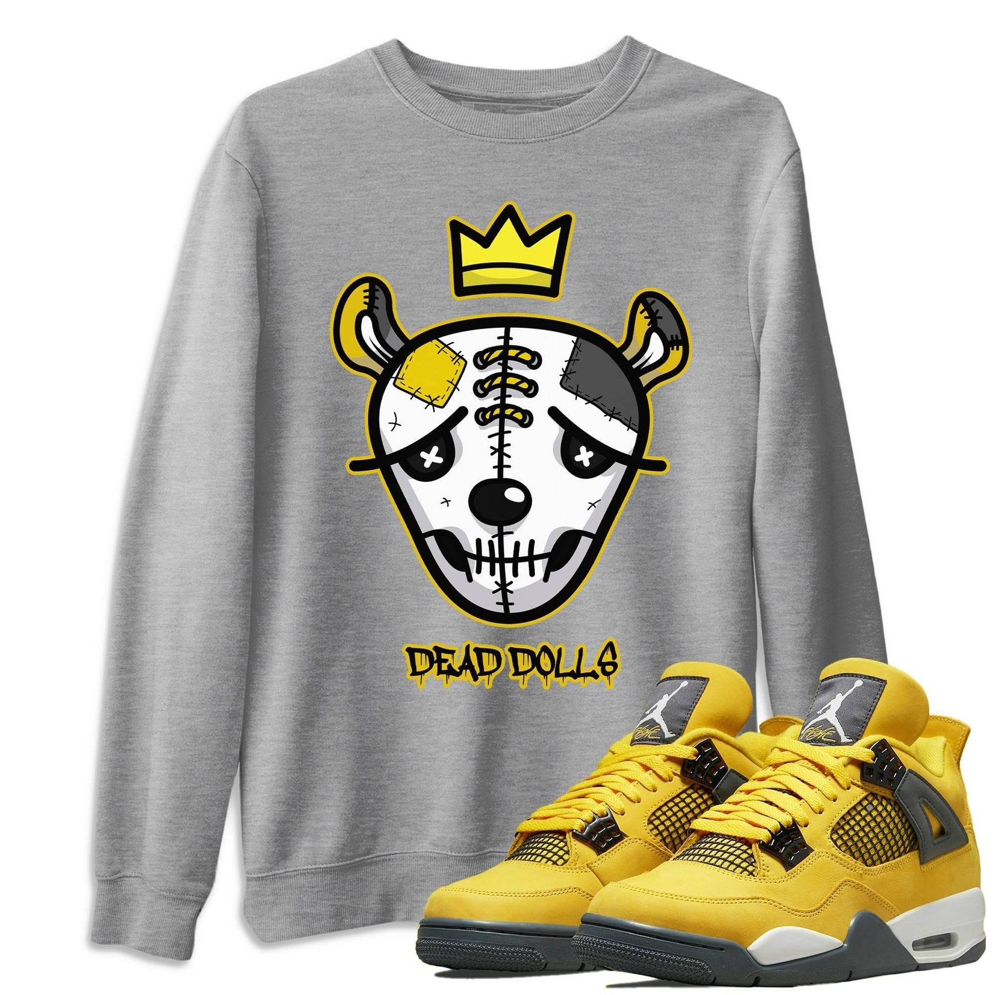 Jordan 4 Lightning Sneaker Match Tees Dead Dolls Face Sneaker Tees Jordan 4 Lightning Sneaker Release Tees Unisex Shirts