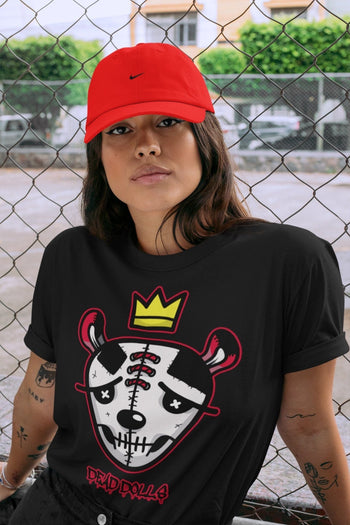 Jordan 4 Red Thunder Sneaker Match Tees Dead Dolls Face Sneaker Tees Jordan 4 Red Thunder Sneaker Release Tees Unisex Shirts