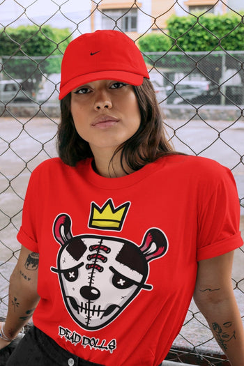Jordan 4 Red Thunder Sneaker Match Tees Dead Dolls Face Sneaker Tees Jordan 4 Red Thunder Sneaker Release Tees Unisex Shirts