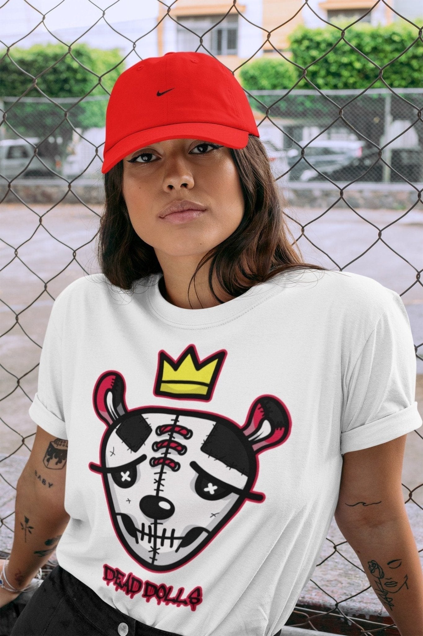 Jordan 4 Red Thunder Sneaker Match Tees Dead Dolls Face Sneaker Tees Jordan 4 Red Thunder Sneaker Release Tees Unisex Shirts