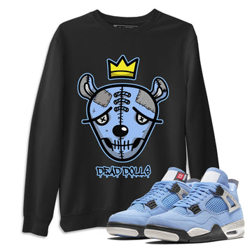 Jordan 4 University Blue Sneaker Match Tees Dead Dolls Face Sneaker Tees Jordan 4 University Blue Sneaker Release Tees Unisex Shirts