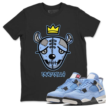Jordan 4 University Blue Sneaker Match Tees Dead Dolls Face Sneaker Tees Jordan 4 University Blue Sneaker Release Tees Unisex Shirts