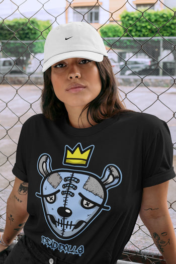 Jordan 4 University Blue Sneaker Match Tees Dead Dolls Face Sneaker Tees Jordan 4 University Blue Sneaker Release Tees Unisex Shirts