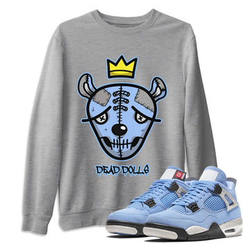 Jordan 4 University Blue Sneaker Match Tees Dead Dolls Face Sneaker Tees Jordan 4 University Blue Sneaker Release Tees Unisex Shirts