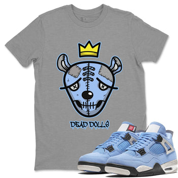 Jordan 4 University Blue Sneaker Match Tees Dead Dolls Face Sneaker Tees Jordan 4 University Blue Sneaker Release Tees Unisex Shirts