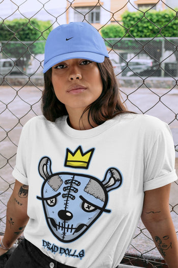 Jordan 4 University Blue Sneaker Match Tees Dead Dolls Face Sneaker Tees Jordan 4 University Blue Sneaker Release Tees Unisex Shirts