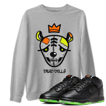 Nike Dunk Mid Premium shirt to match jordans Dead Dolls Face sneaker tees Nike Dunk Mid Halloween SNRT Sneaker Tees Sneaker Matching Clothing Brand Unisex Sneaker Tee Heather Grey 1 T-Shirt