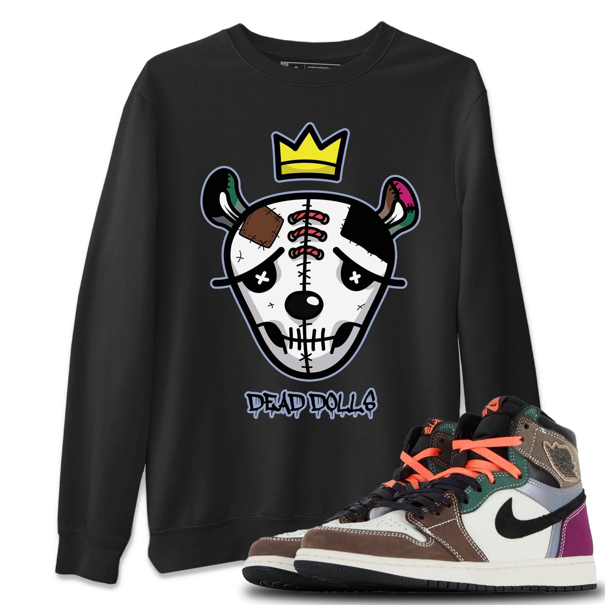 Jordan 1 Hand Crafted Sneaker Match Tees Dead Dolls Face Sneaker Tees Jordan 1 Hand Crafted Sneaker Release Tees Unisex Shirts