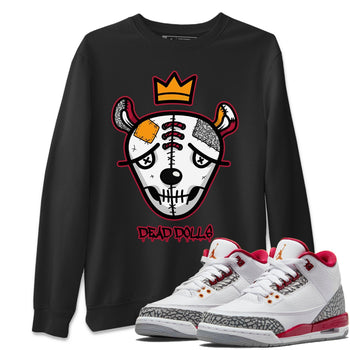Jordan 3 Cardinal Sneaker Match Tees Dead Dolls Face Sneaker Tees Jordan 3 Cardinal Sneaker Release Tees Unisex Shirts