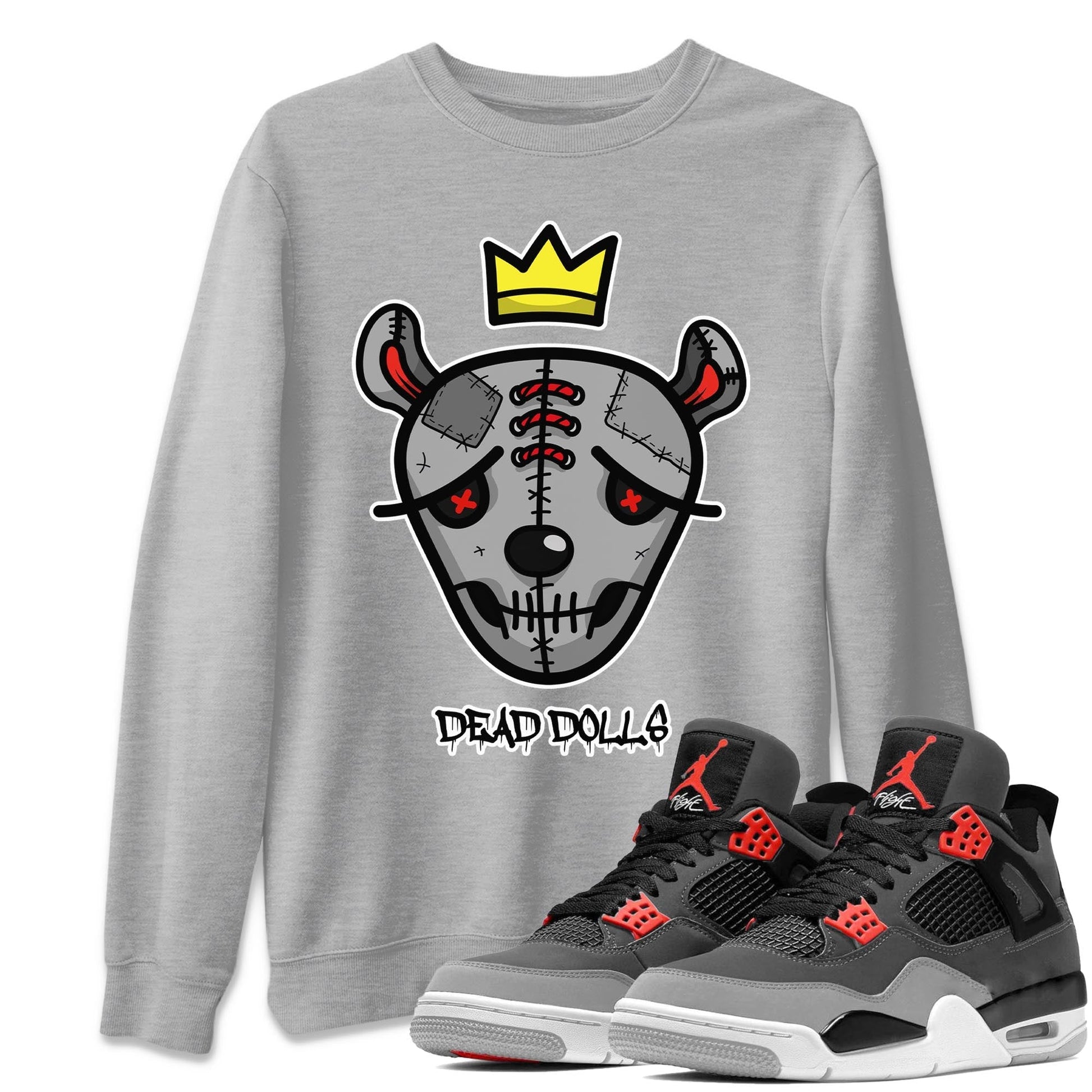 Jordan 4 Infrared Sneaker Match Tees Dead Dolls Face Sneaker Tees Jordan 4 Infrared Sneaker Release Tees Unisex Shirts