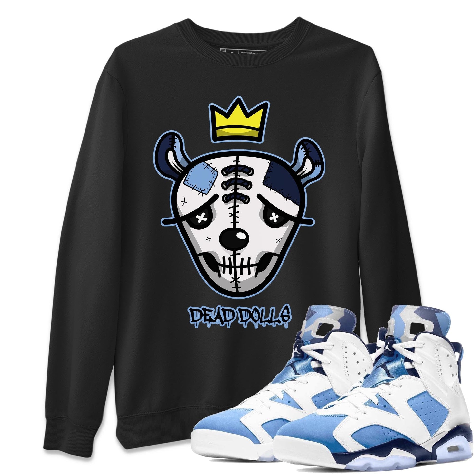 Jordan 6 UNC Sneaker Match Tees Dead Dolls Face Sneaker Tees Jordan 6 UNC Sneaker Release Tees Unisex Shirts