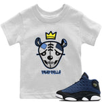 Jordan 13 Brave Blue Sneaker Match Tees Dead Dolls Face Sneaker Tees Jordan 13 Brave Blue Sneaker Release Tees Kids Shirts