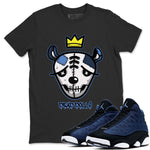 Jordan 13 Brave Blue Sneaker Match Tees Dead Dolls Face Sneaker Tees Jordan 13 Brave Blue Sneaker Release Tees Unisex Shirts