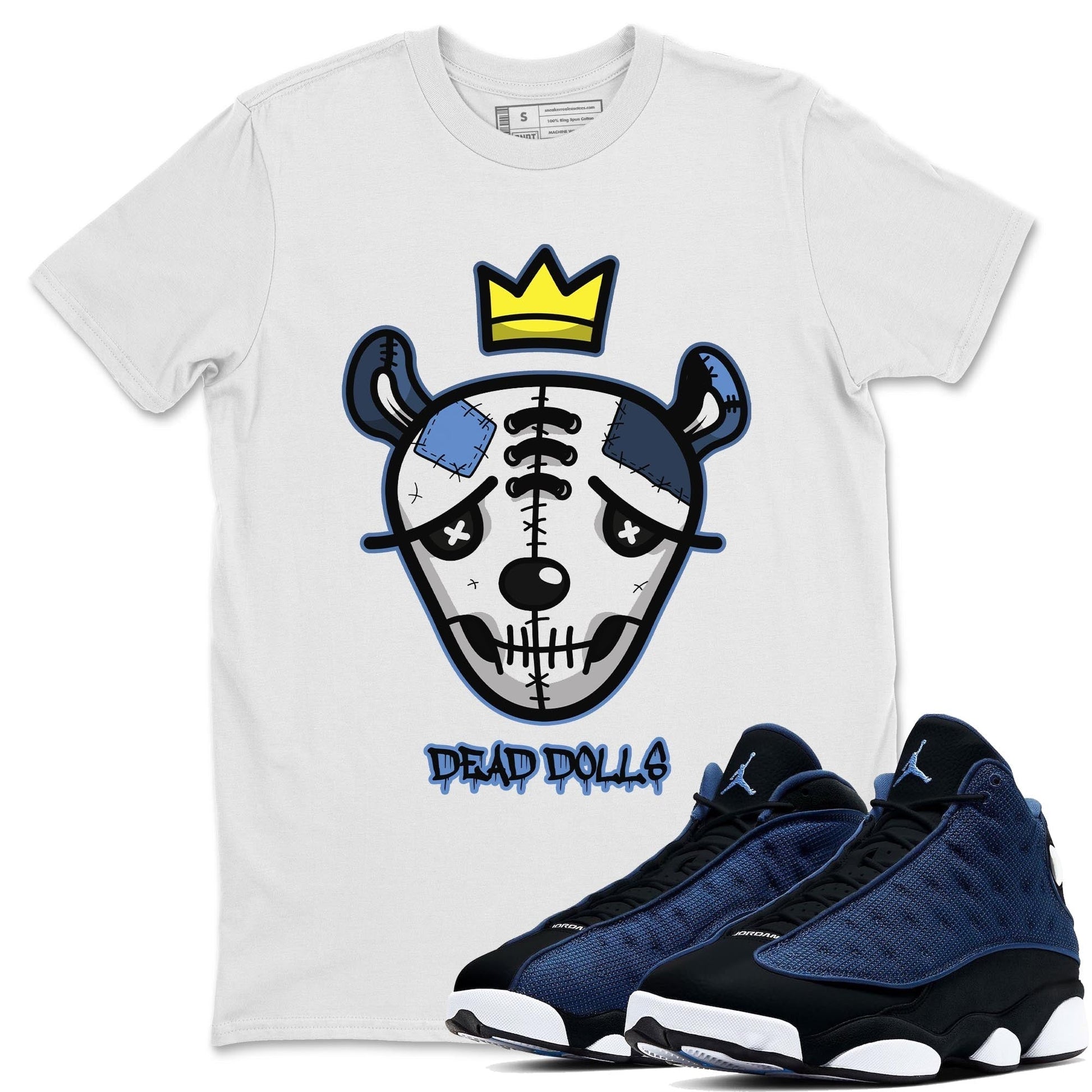 Jordan 13 Brave Blue Sneaker Match Tees Dead Dolls Face Sneaker Tees Jordan 13 Brave Blue Sneaker Release Tees Unisex Shirts
