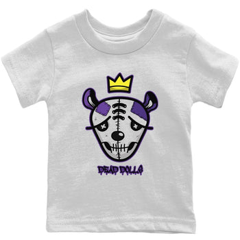 Jordan 13 Court Purple Sneaker Match Tees Dead Dolls Face Sneaker Tees Jordan 13 Court Purple Sneaker Release Tees Kids Shirts