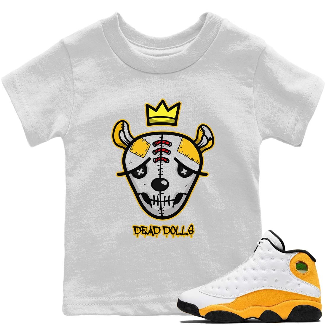 Jordan 13 Del Sol Sneaker Match Tees Dead Dolls Face Sneaker Tees Jordan 13 Del Sol Sneaker Release Tees Kids Shirts