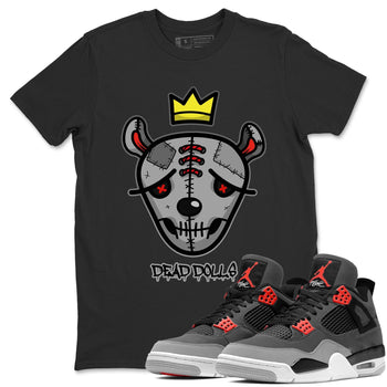Jordan 4 Infrared Sneaker Match Tees Dead Dolls Face Sneaker Tees Jordan 4 Infrared Sneaker Release Tees Unisex Shirts