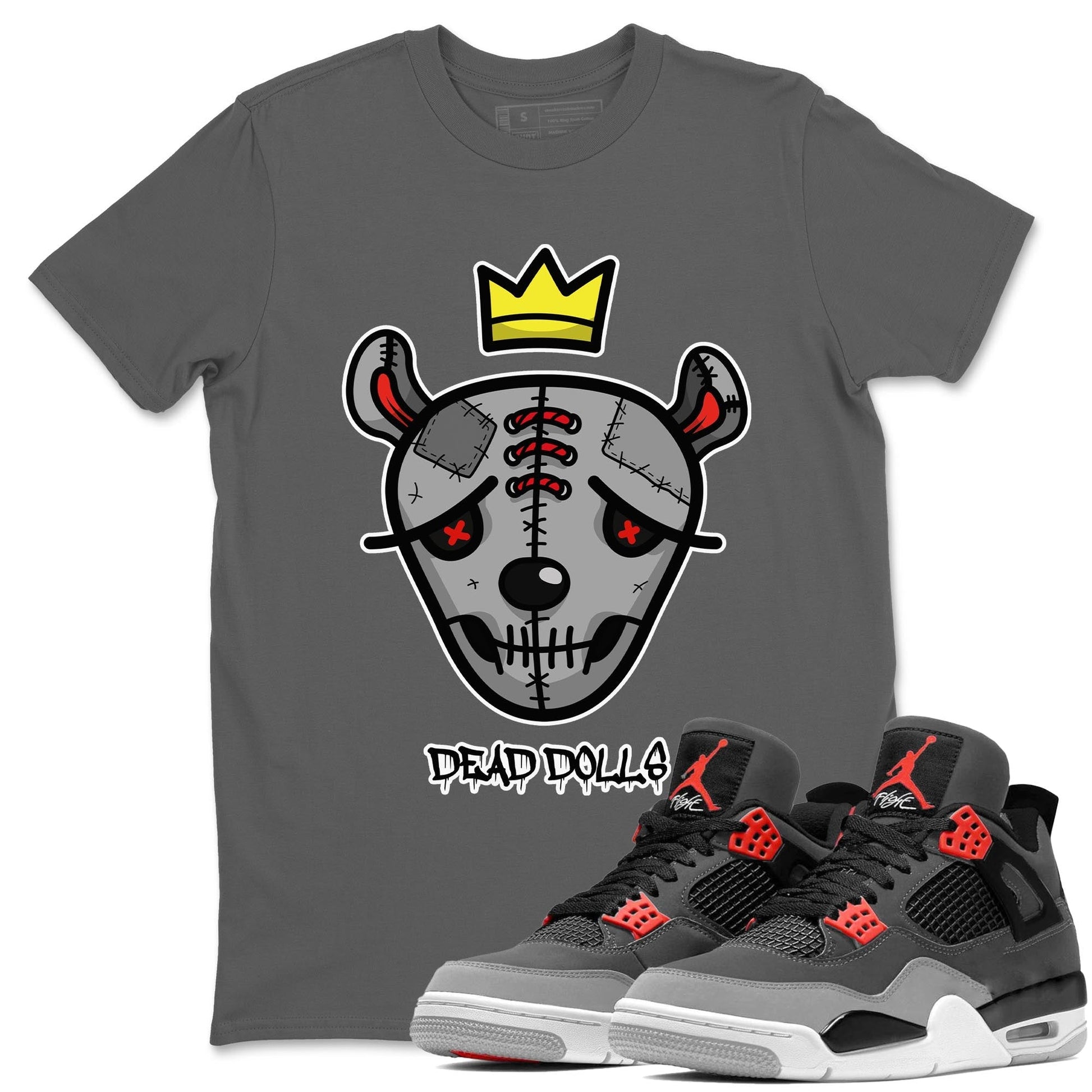 Jordan 4 Infrared Sneaker Match Tees Dead Dolls Face Sneaker Tees Jordan 4 Infrared Sneaker Release Tees Unisex Shirts