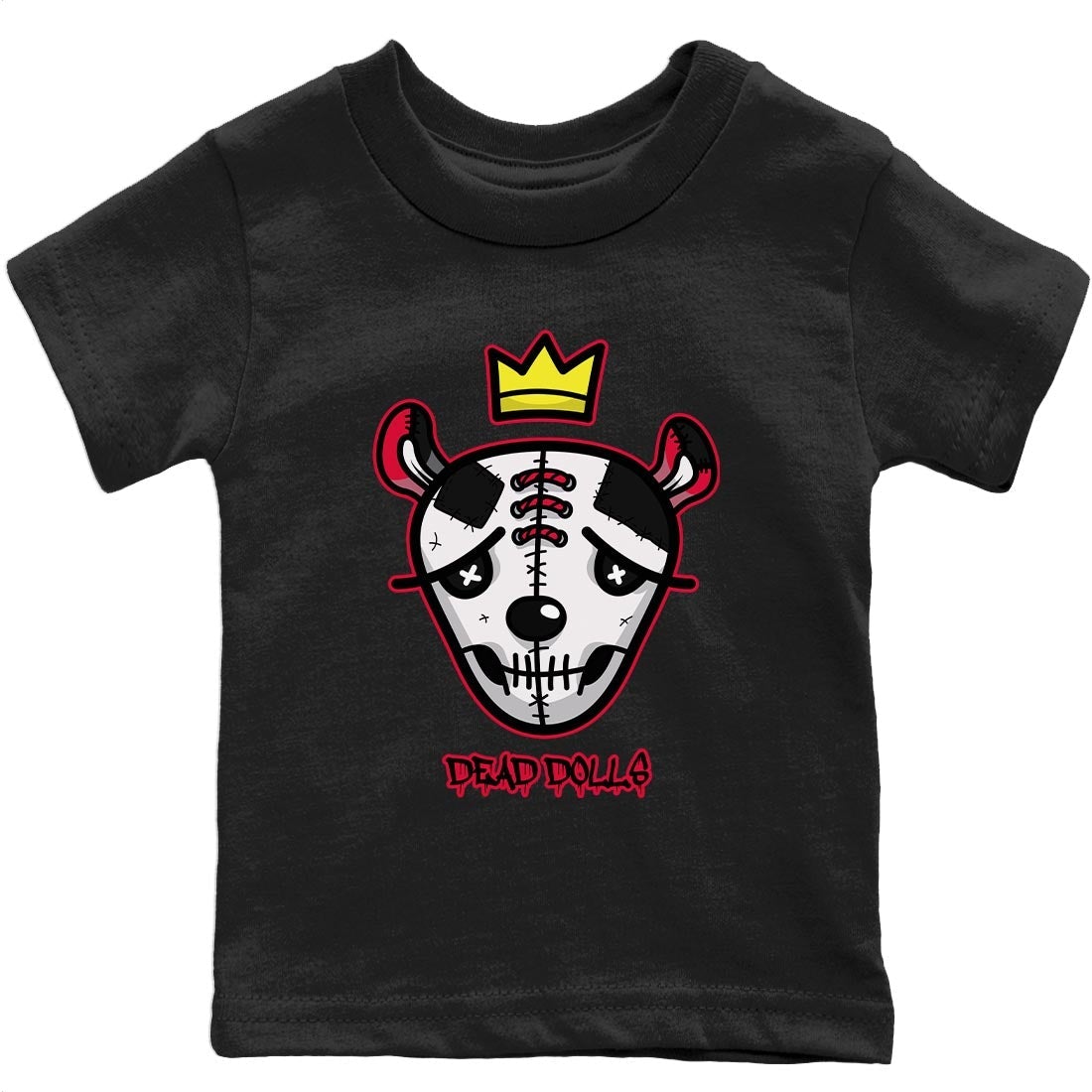 Jordan 4 Red Thunder Sneaker Match Tees Dead Dolls Face Sneaker Tees Jordan 4 Red Thunder Sneaker Release Tees Kids Shirts