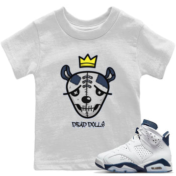 Jordan 6 Midnight Navy Sneaker Match Tees Dead Dolls Face Sneaker Tees Jordan 6 Midnight Navy Sneaker Release Tees Kids Shirts