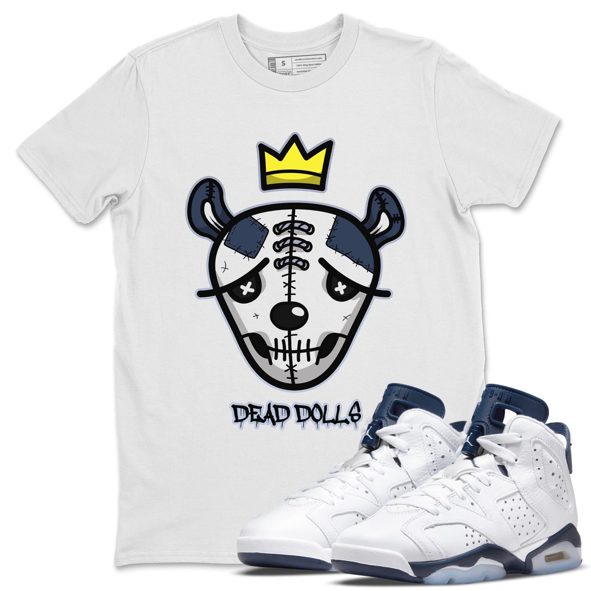 Jordan 6 Midnight Navy Sneaker Match Tees Dead Dolls Face Sneaker Tees Jordan 6 Midnight Navy Sneaker Release Tees Unisex Shirts