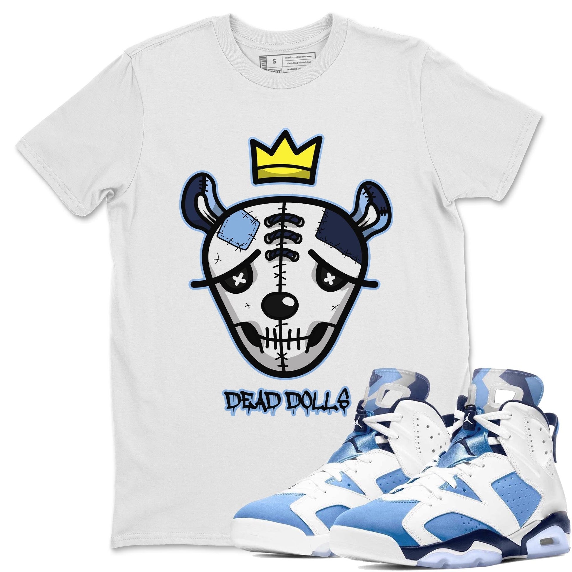 Jordan 6 UNC Sneaker Match Tees Dead Dolls Face Sneaker Tees Jordan 6 UNC Sneaker Release Tees Unisex Shirts