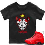 Jordan 9 Chile Red Sneaker Match Tees Dead Dolls Face Sneaker Tees Jordan 9 Chile Red Sneaker Release Tees Kids Shirts