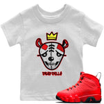 Jordan 9 Chile Red Sneaker Match Tees Dead Dolls Face Sneaker Tees Jordan 9 Chile Red Sneaker Release Tees Kids Shirts