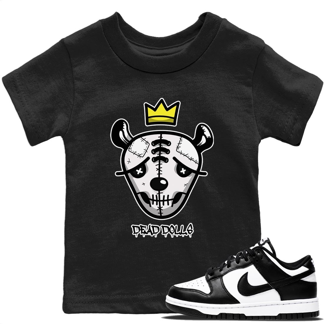 Dunk Panda Sneaker Match Tees Dead Dolls Face Sneaker Tees Dunk Panda Sneaker Release Tees Kids Shirts