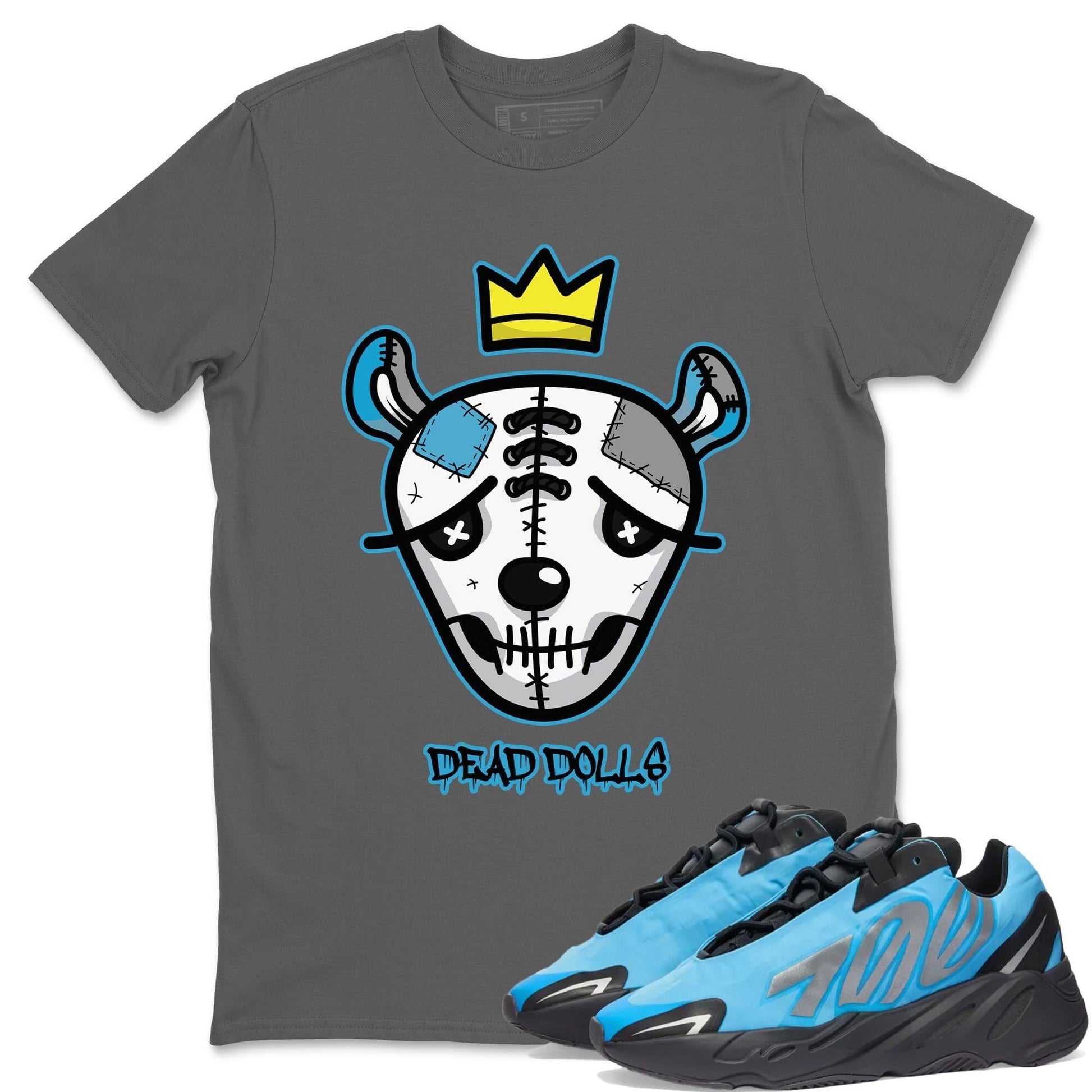 Yeezy 700 Bright Cyan Sneaker Match Tees Dead Dolls Face Sneaker Tees Yeezy 700 Bright Cyan Sneaker Release Tees Unisex Shirts