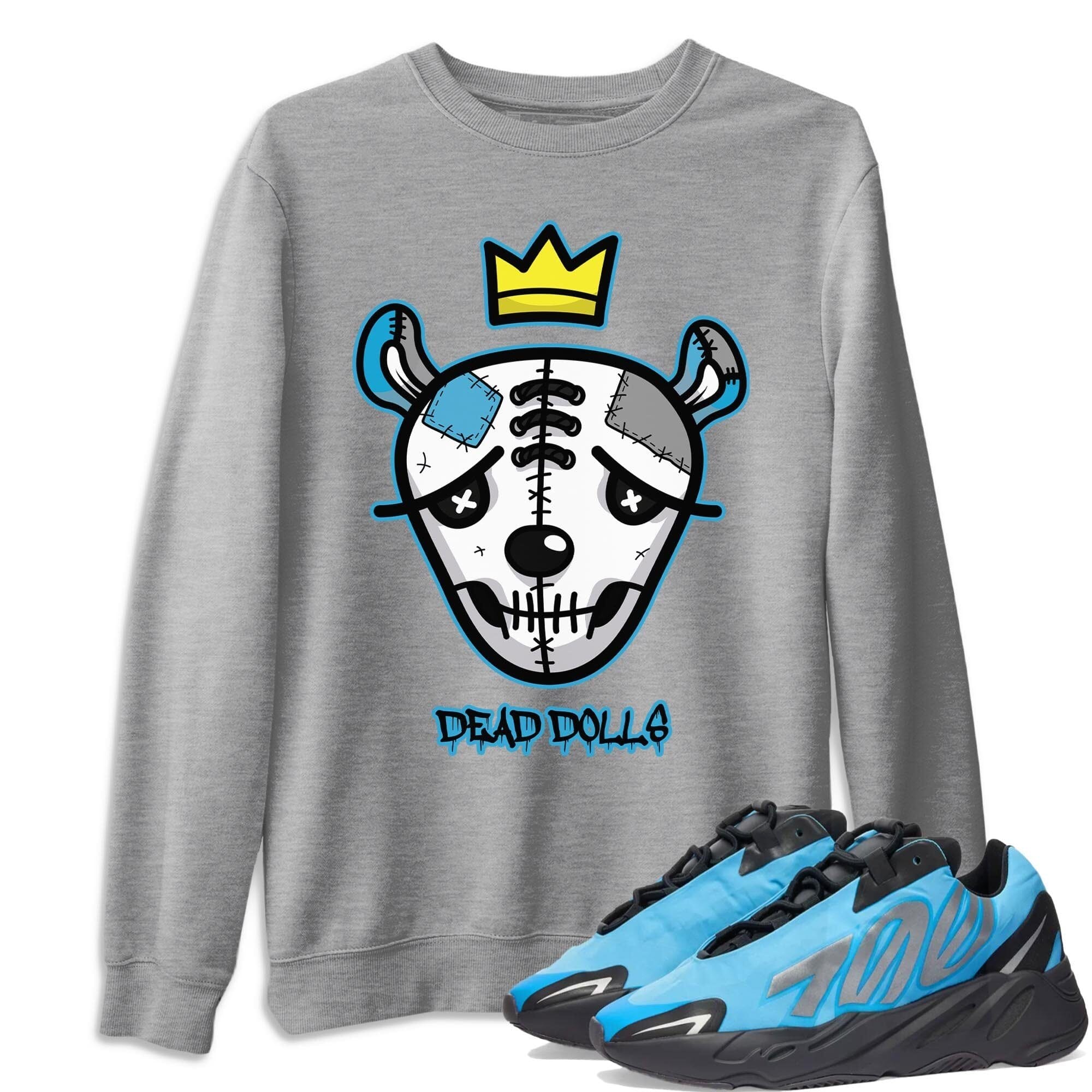 Yeezy 700 Bright Cyan Sneaker Match Tees Dead Dolls Face Sneaker Tees Yeezy 700 Bright Cyan Sneaker Release Tees Unisex Shirts