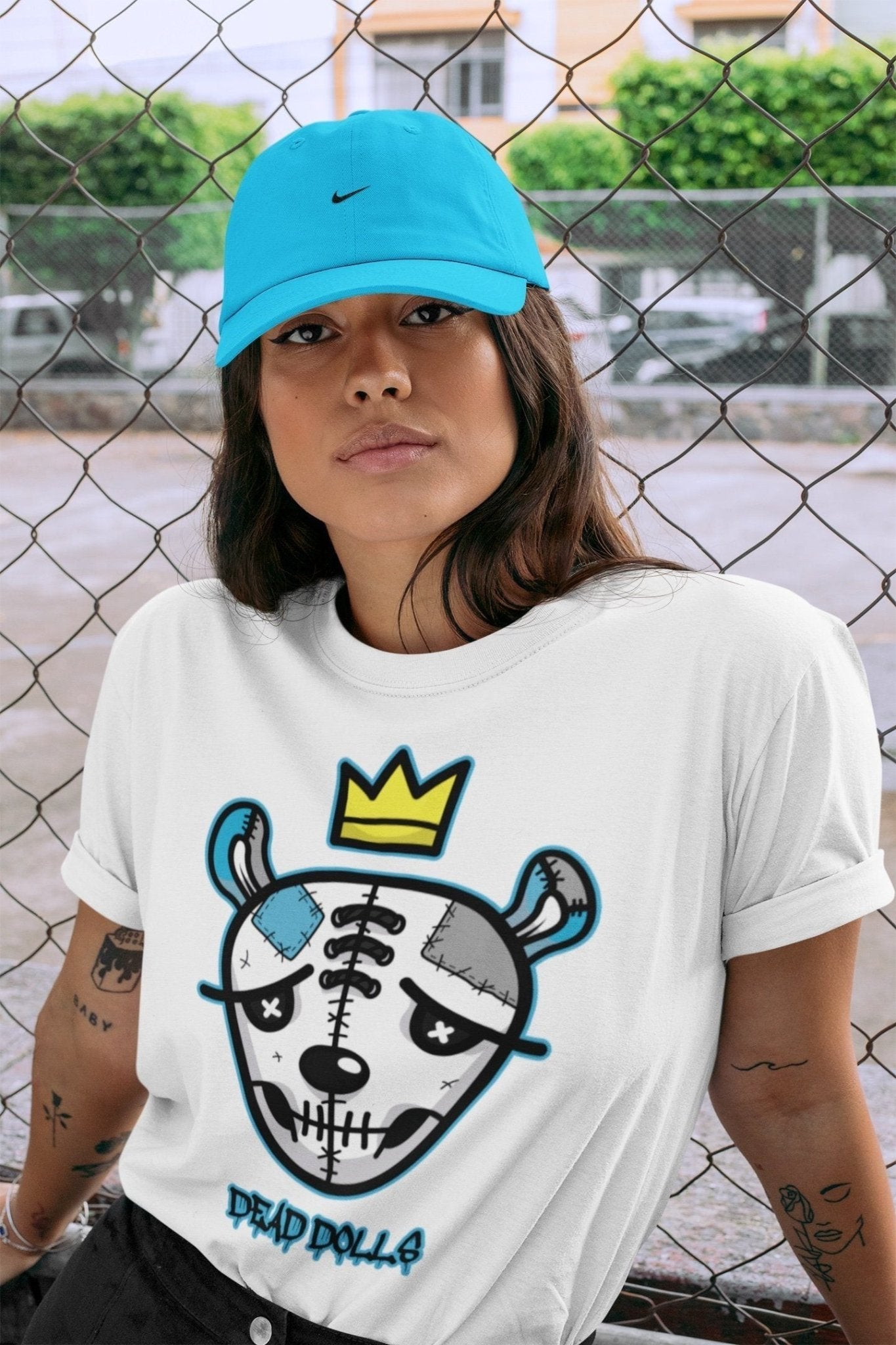Yeezy 700 Bright Cyan Sneaker Match Tees Dead Dolls Face Sneaker Tees Yeezy 700 Bright Cyan Sneaker Release Tees Unisex Shirts