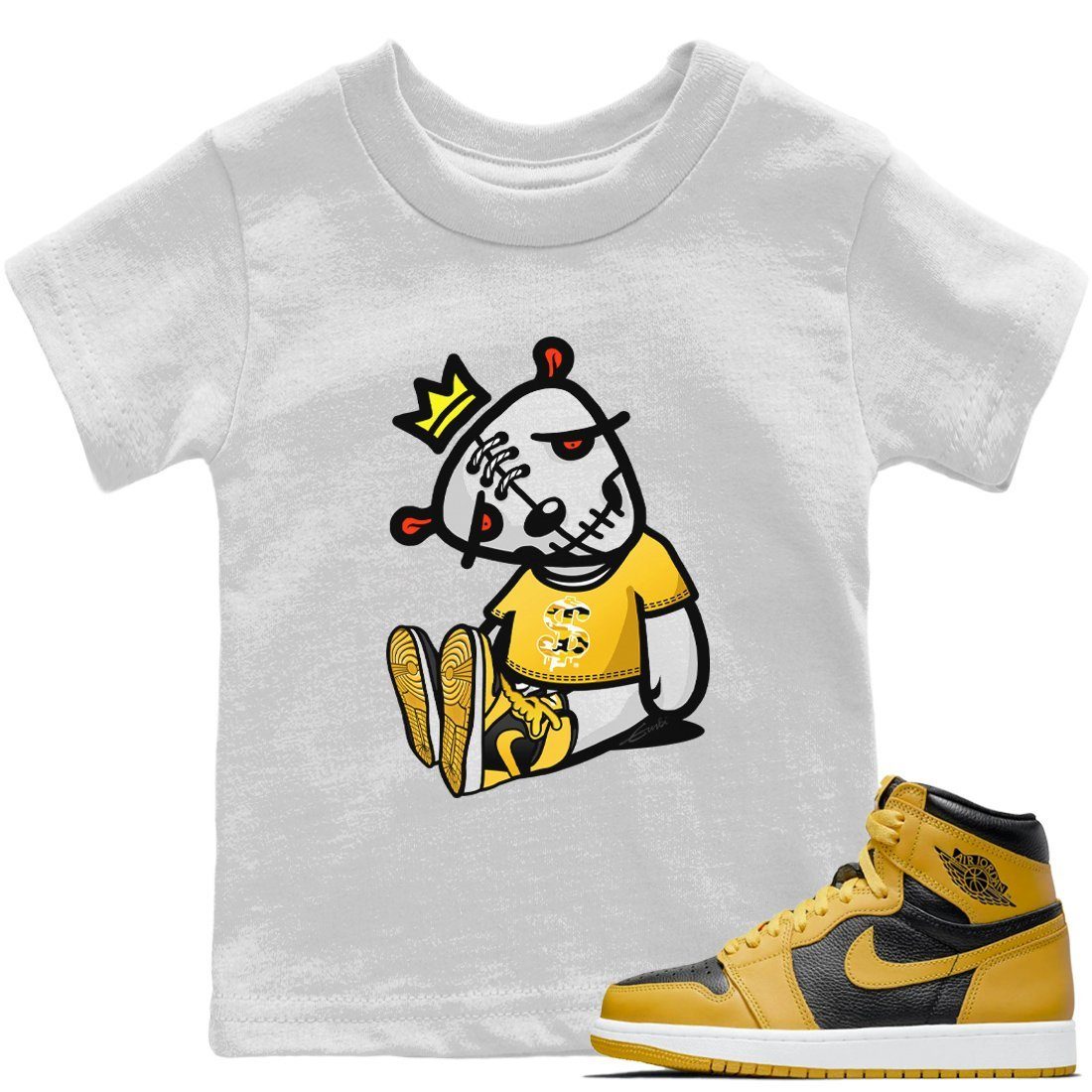 Jordan 1 Pollen Sneaker Match Tees Dead Dolls Sneaker Tees Jordan 1 Pollen Sneaker Release Tees Kids Shirts