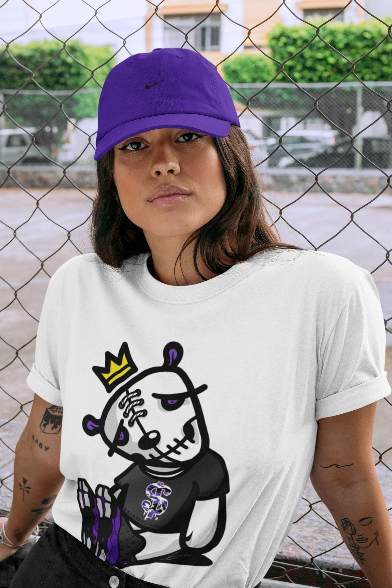 Jordan 13 Court Purple Sneaker Match Tees Dead Dolls Sneaker Tees Jordan 13 Court Purple Sneaker Release Tees Unisex Shirts