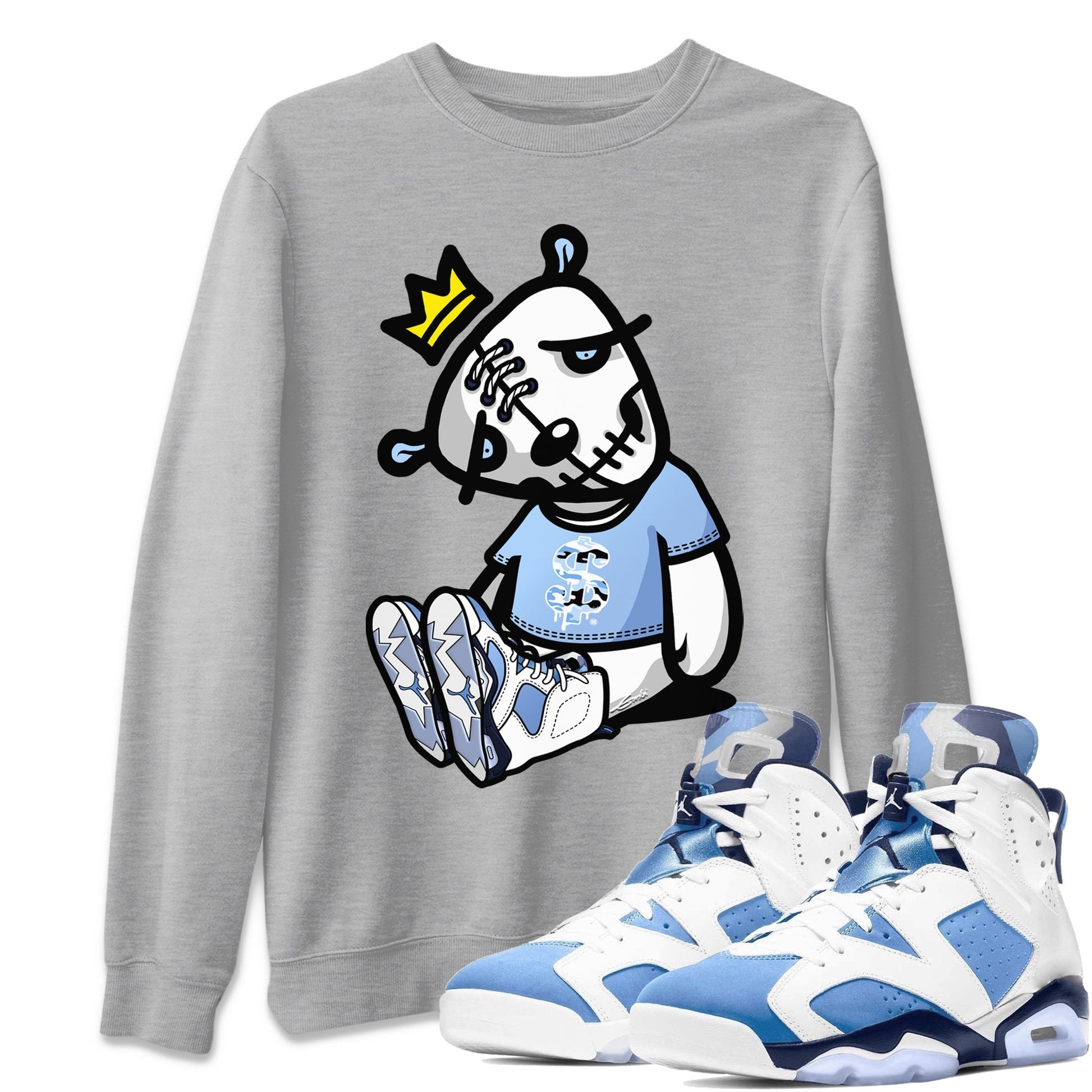 Jordan 6 UNC Sneaker Match Tees Dead Dolls Sneaker Tees Jordan 6 UNC Sneaker Release Tees Unisex Shirts