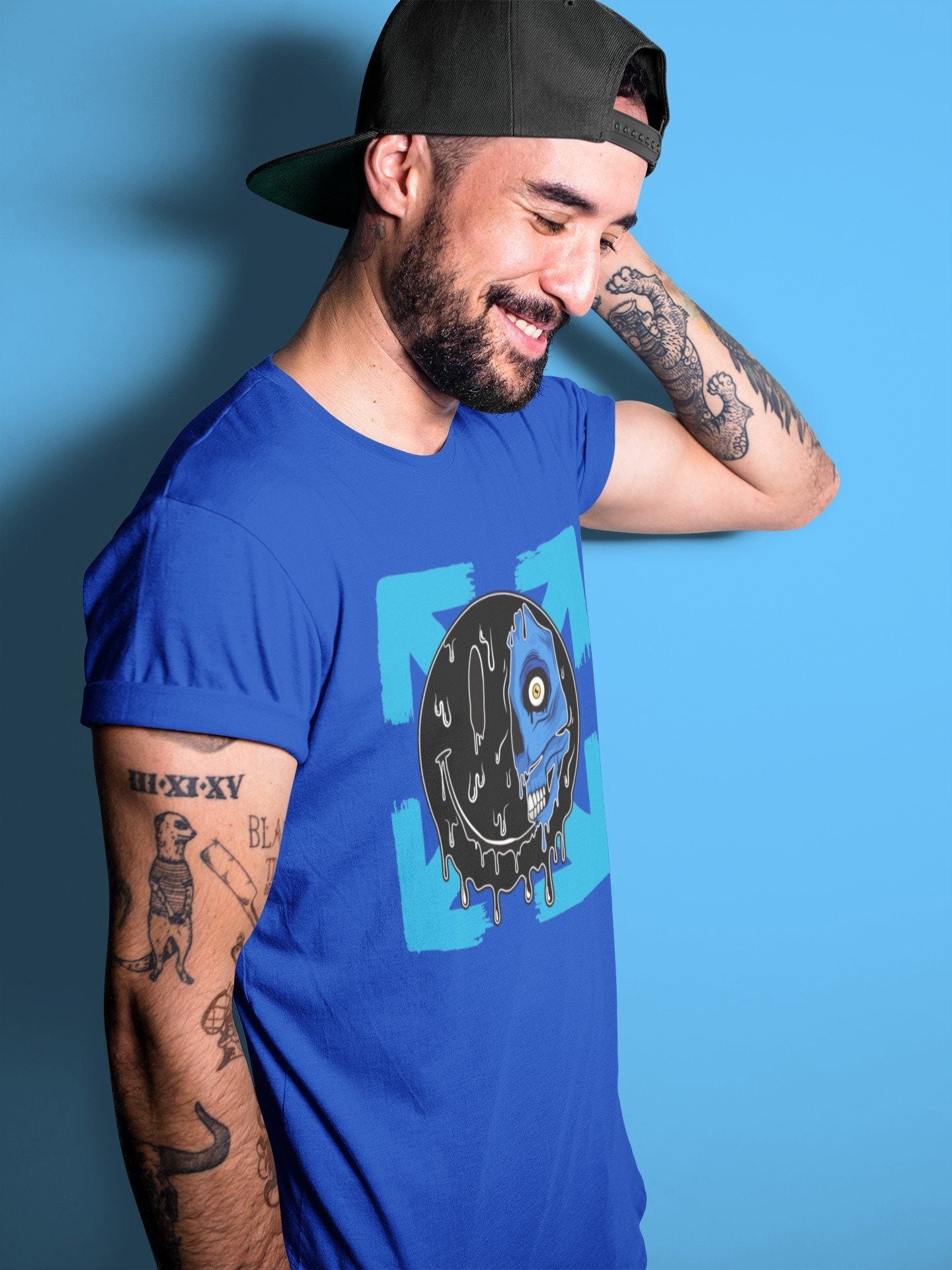Jordan 2 OFF-WHITE Black Blue Sneaker Match Tees Dead Inside Sneaker Tees Jordan 2 OFF-WHITE Black Blue Sneaker Release Tees Unisex Shirts