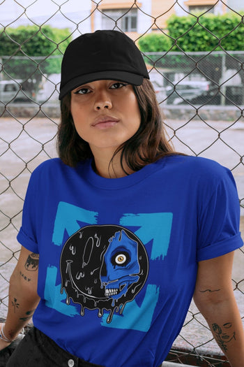 Jordan 2 OFF-WHITE Black Blue Sneaker Match Tees Dead Inside Sneaker Tees Jordan 2 OFF-WHITE Black Blue Sneaker Release Tees Unisex Shirts