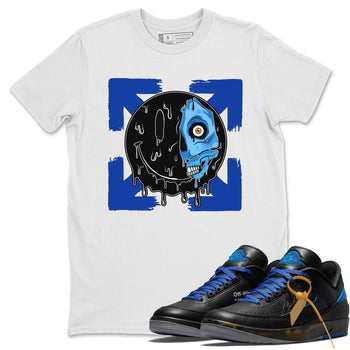 Jordan 2 OFF-WHITE Black Blue Sneaker Match Tees Dead Inside Sneaker Tees Jordan 2 OFF-WHITE Black Blue Sneaker Release Tees Unisex Shirts