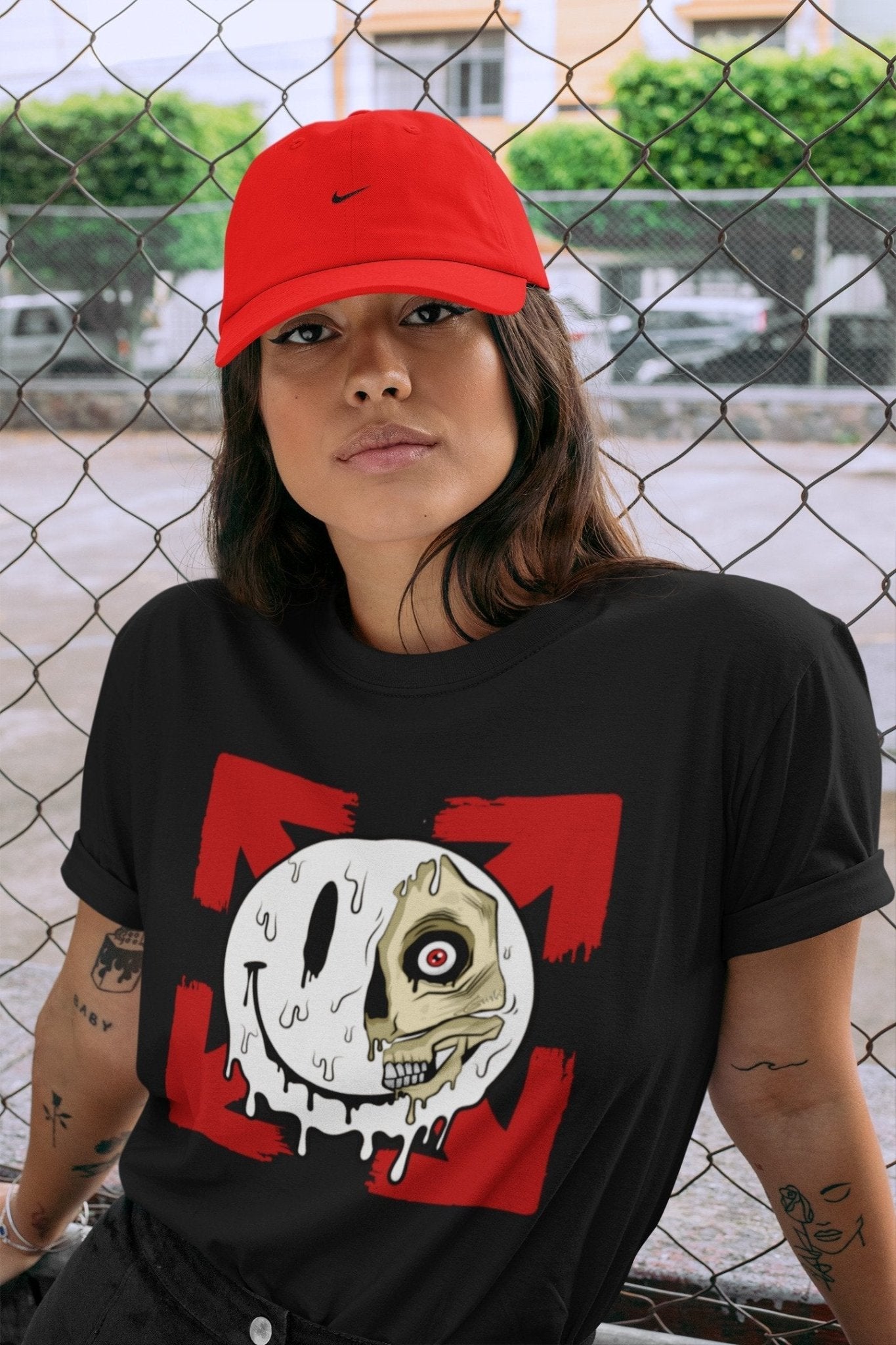 Jordan 2 OFF-WHITE Varsity Red Sneaker Match Tees Dead Inside Sneaker Tees Jordan 2 OFF-WHITE Varsity Red Sneaker Release Tees Unisex Shirts