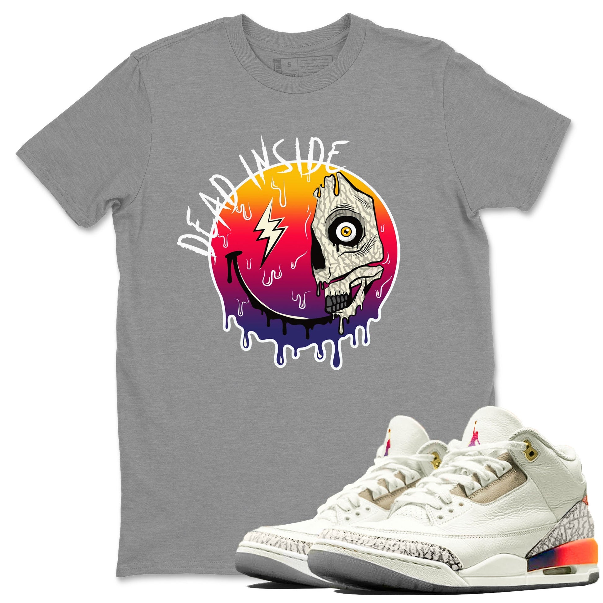 Air Jordan 3 X J Balvin shirt to match jordans Dead Inside sneaker tees Air Jordan 3 X J Balvin SNRT Sneaker Release Tees LGBT Pride T-Shirt Unisex Heather Grey 1 T-Shirt