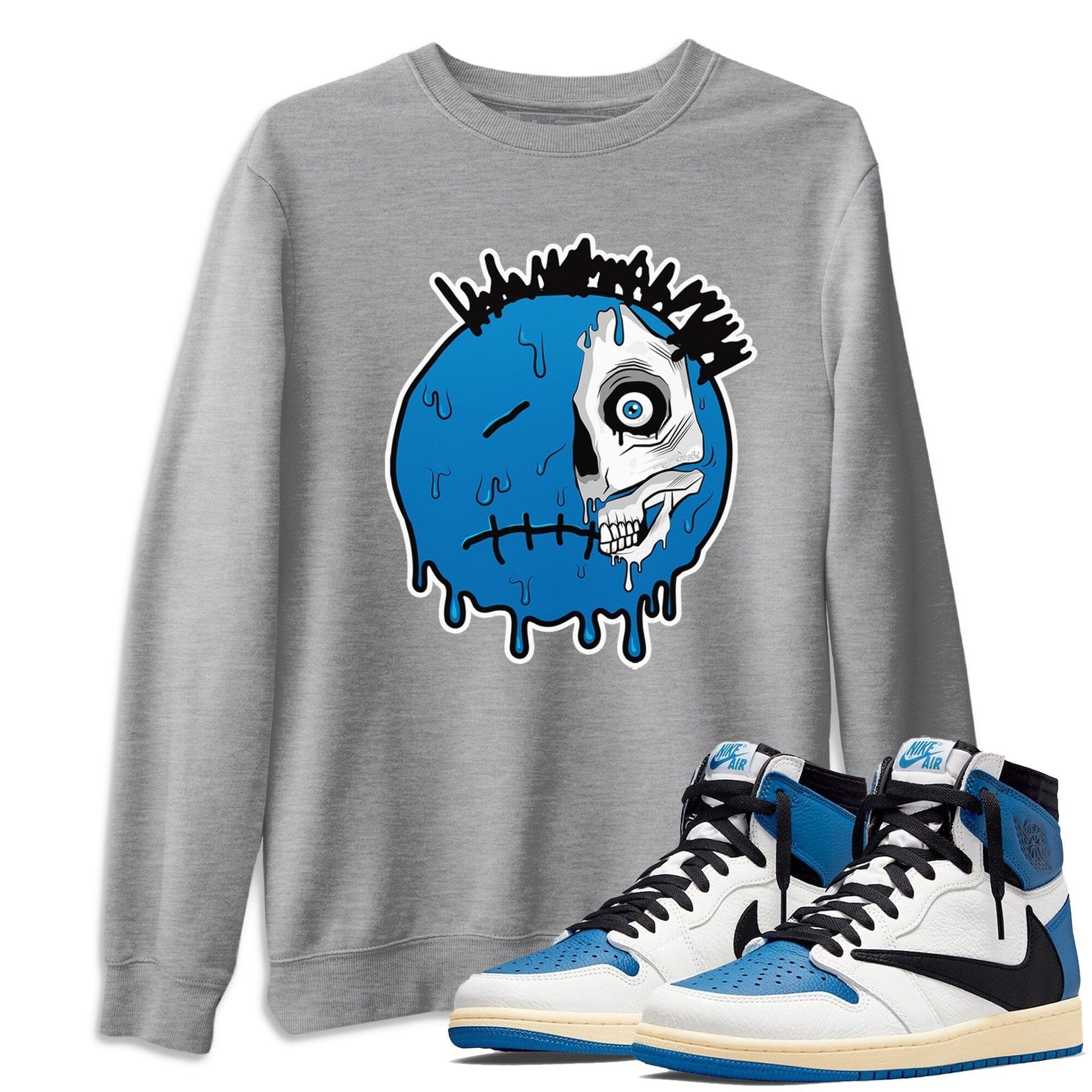 Jordan 1 Travis Scott Fragment Sneaker Match Tees Dead Inside Sneaker Tees Jordan 1 Travis Scott Fragment Sneaker Release Tees Unisex Shirts
