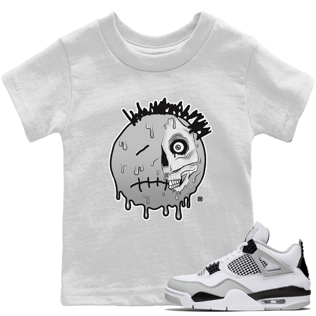 Kid's Jordan 4 Military Black Sneaker Tees