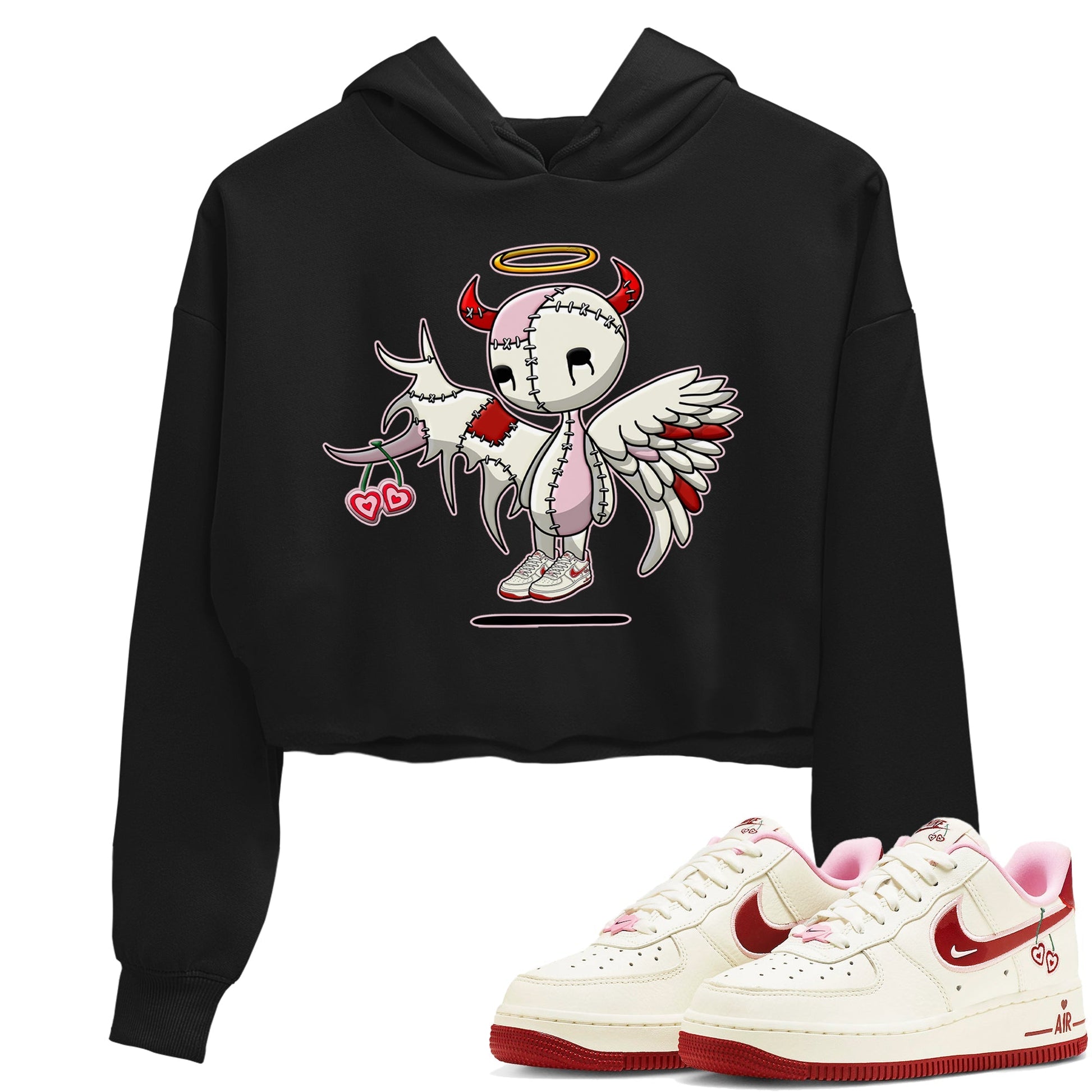 Air Force 1 Valentines Day Sneaker Match Tees Devil Angel Sneaker Tees Air Force 1 Valentines Day Sneaker Release Tees Women's Shirts