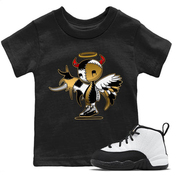 Jordan 12 Royalty Sneaker Match Tees Devil Angel Sneaker Tees Jordan 12 Royalty Sneaker Release Tees Kids Shirts